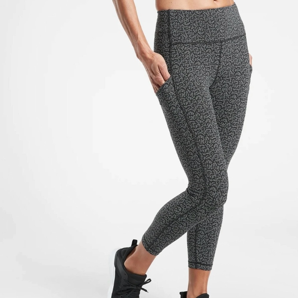 Athleta Black Patterned Leggings